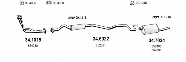 ASSO ART1765 Exhaust System